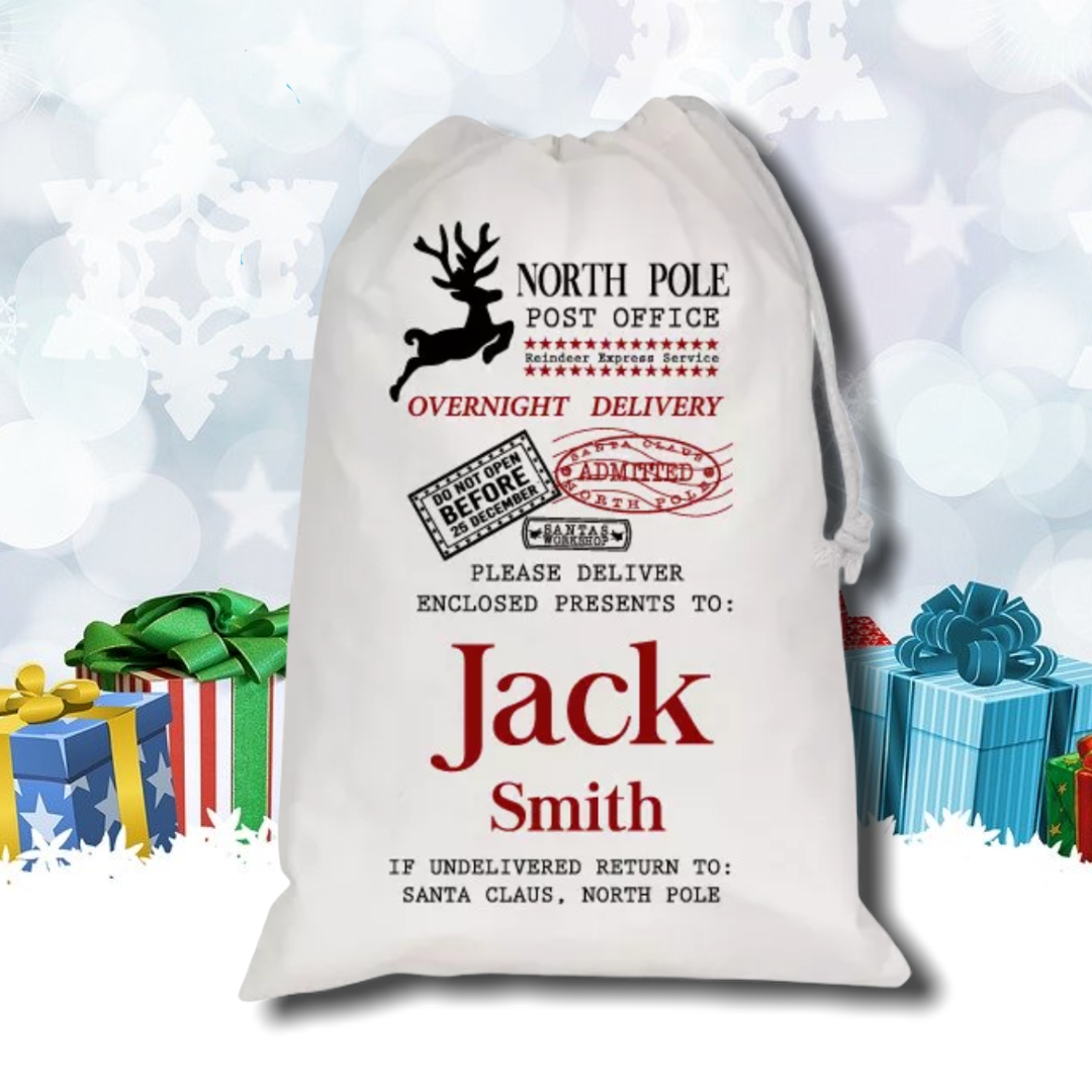 Personalised Christmas 𝓢𝓪𝓷𝓽𝓪 Sacks - Pretty Little Presents