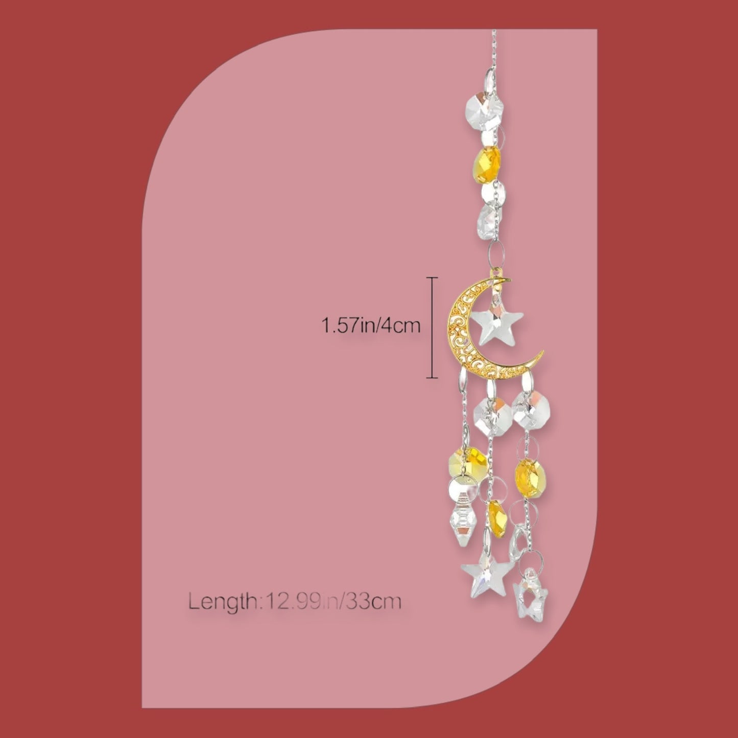 Moon And Star Crystal Sun Catcher