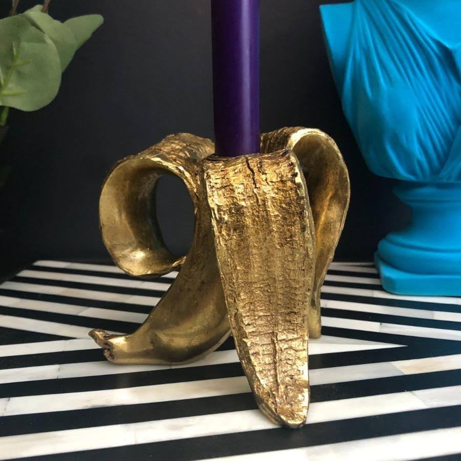 Glam Banana Peel Candle Stick Holders