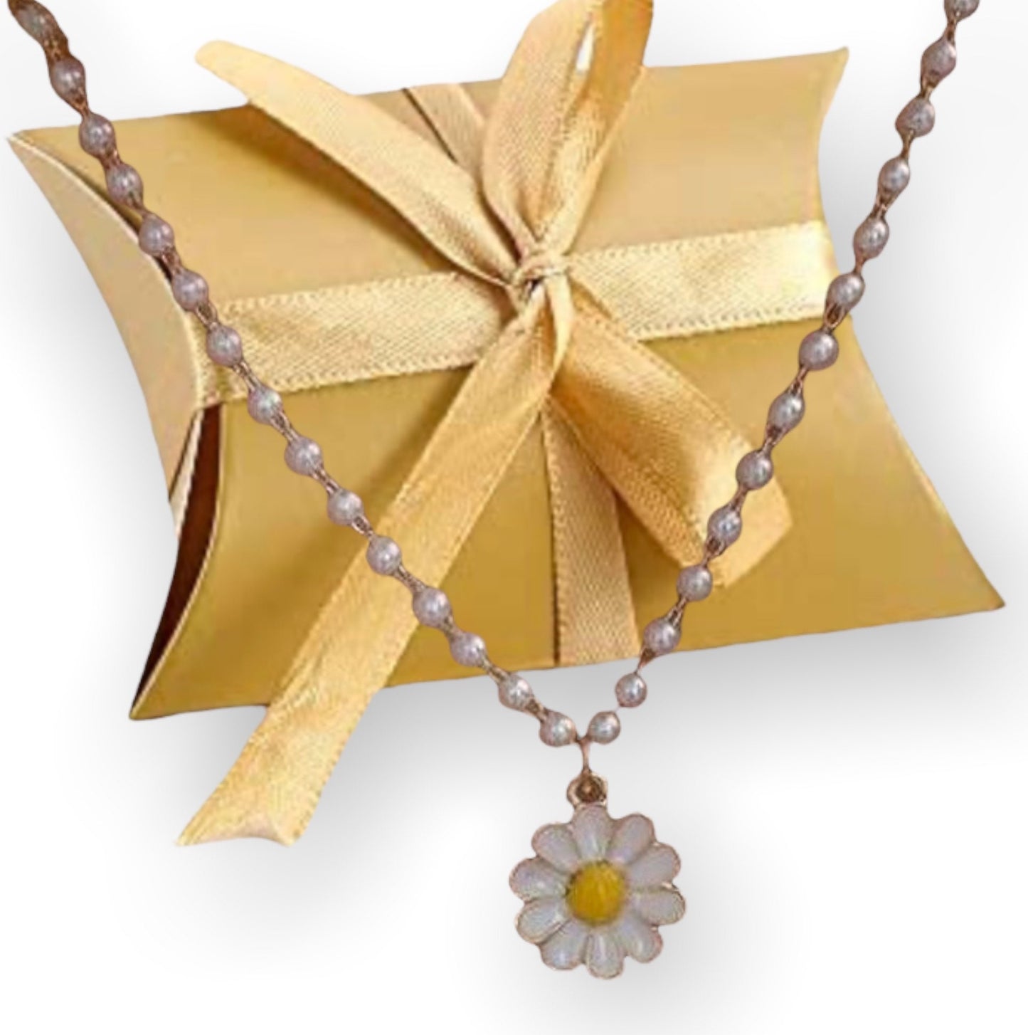 Daisy Chain Pearl Necklace | Flower Necklace