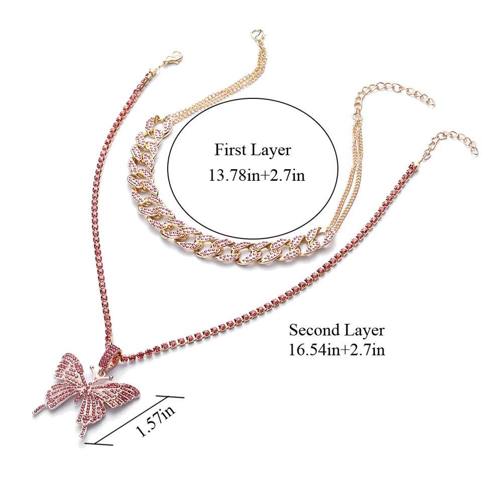 Luxury Crystal Butterfly Necklace - Pretty Little Presents