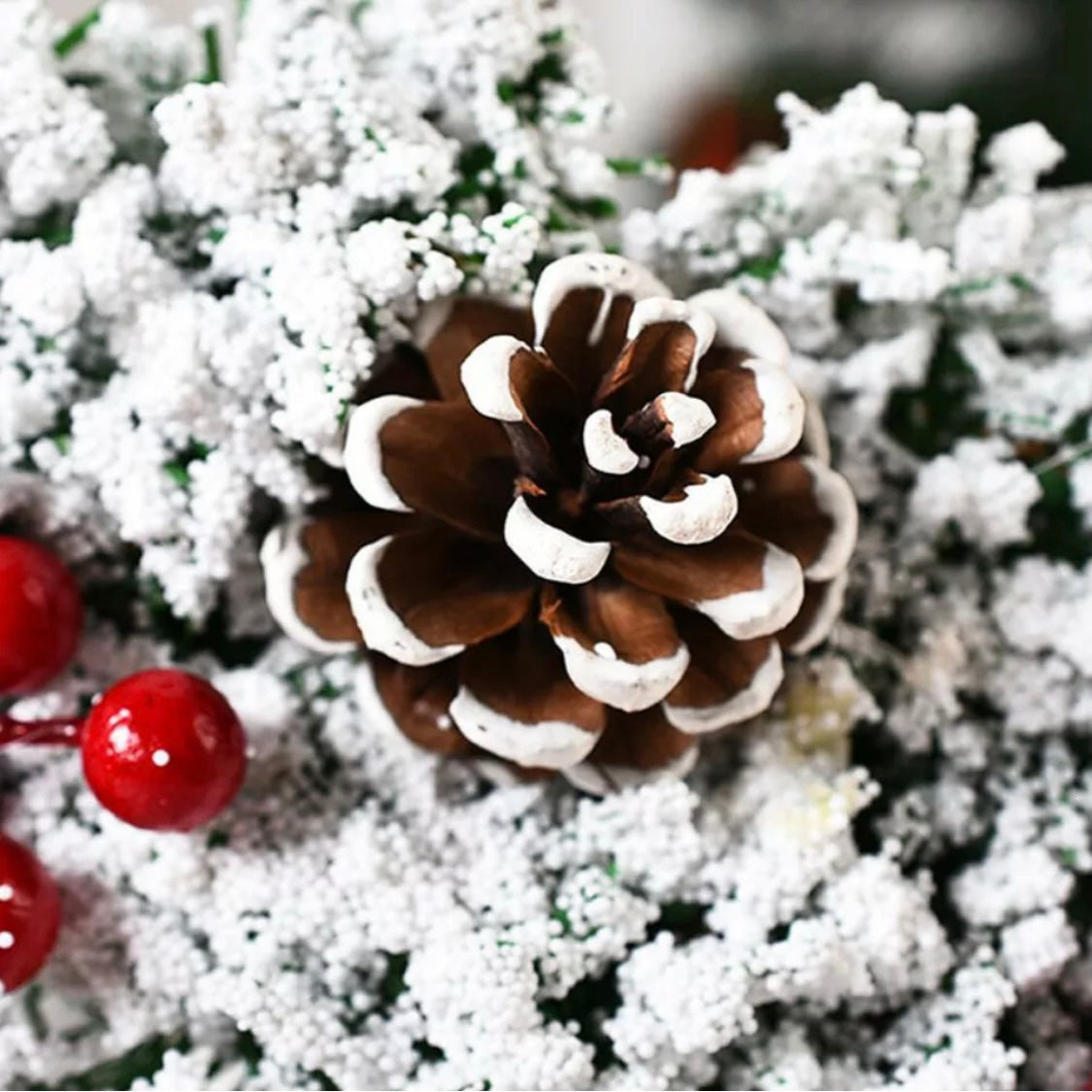 Luxury Door Hanging Christmas Snow Wreath