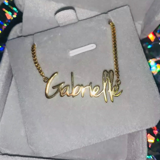Personalised ๐๐ฎ๐ฝ๐ป๐ช Style Name Necklace