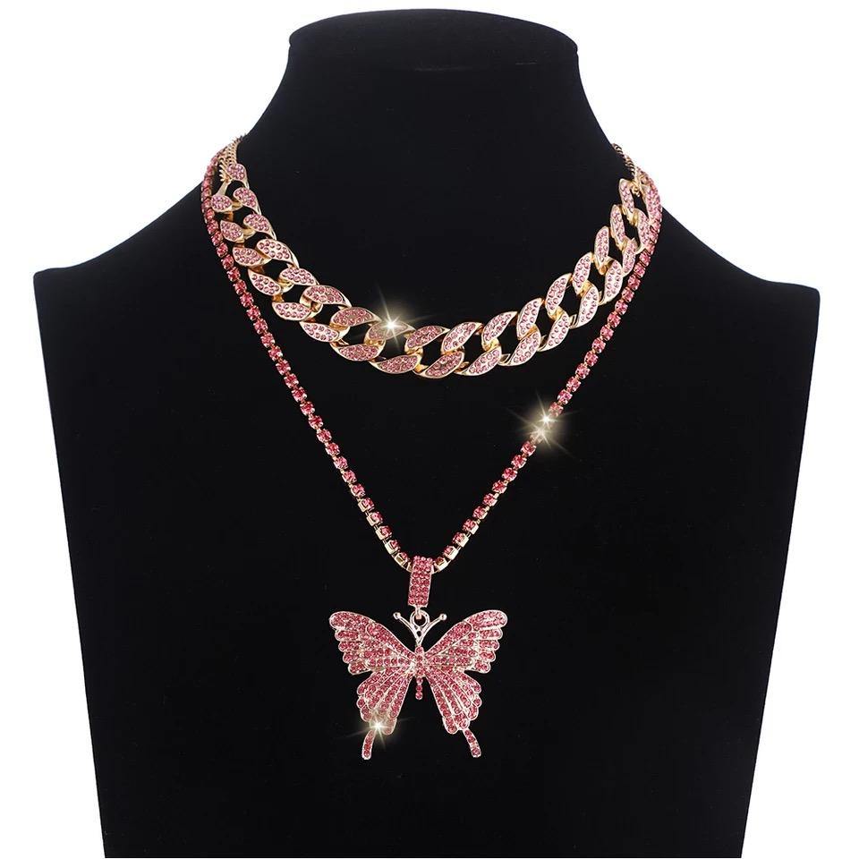 Luxury Crystal Butterfly Necklace - Pretty Little Presents