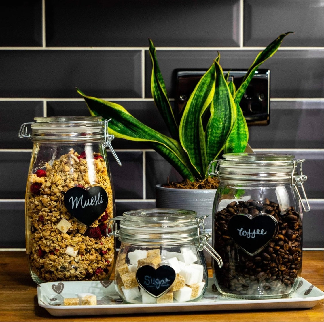 Love Heart Glass Storage Jar | Love Heart Sweets