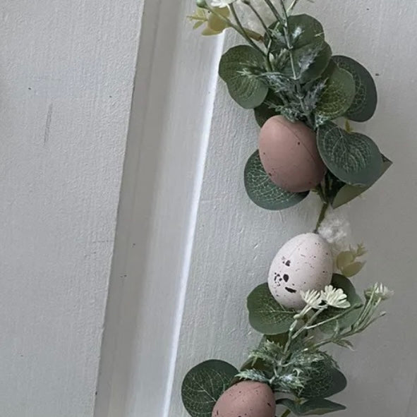 Teddy Wrapped Easter Egg Wreath