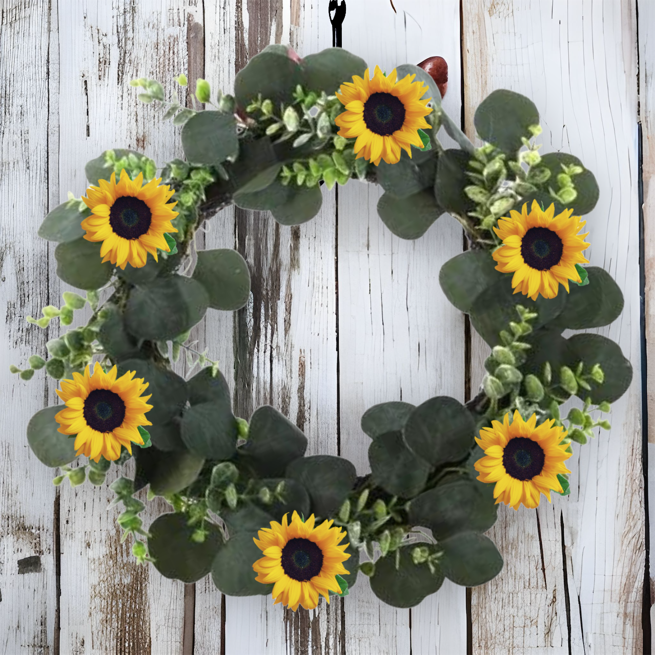 Large Eucalyptus Sunflower Wreath