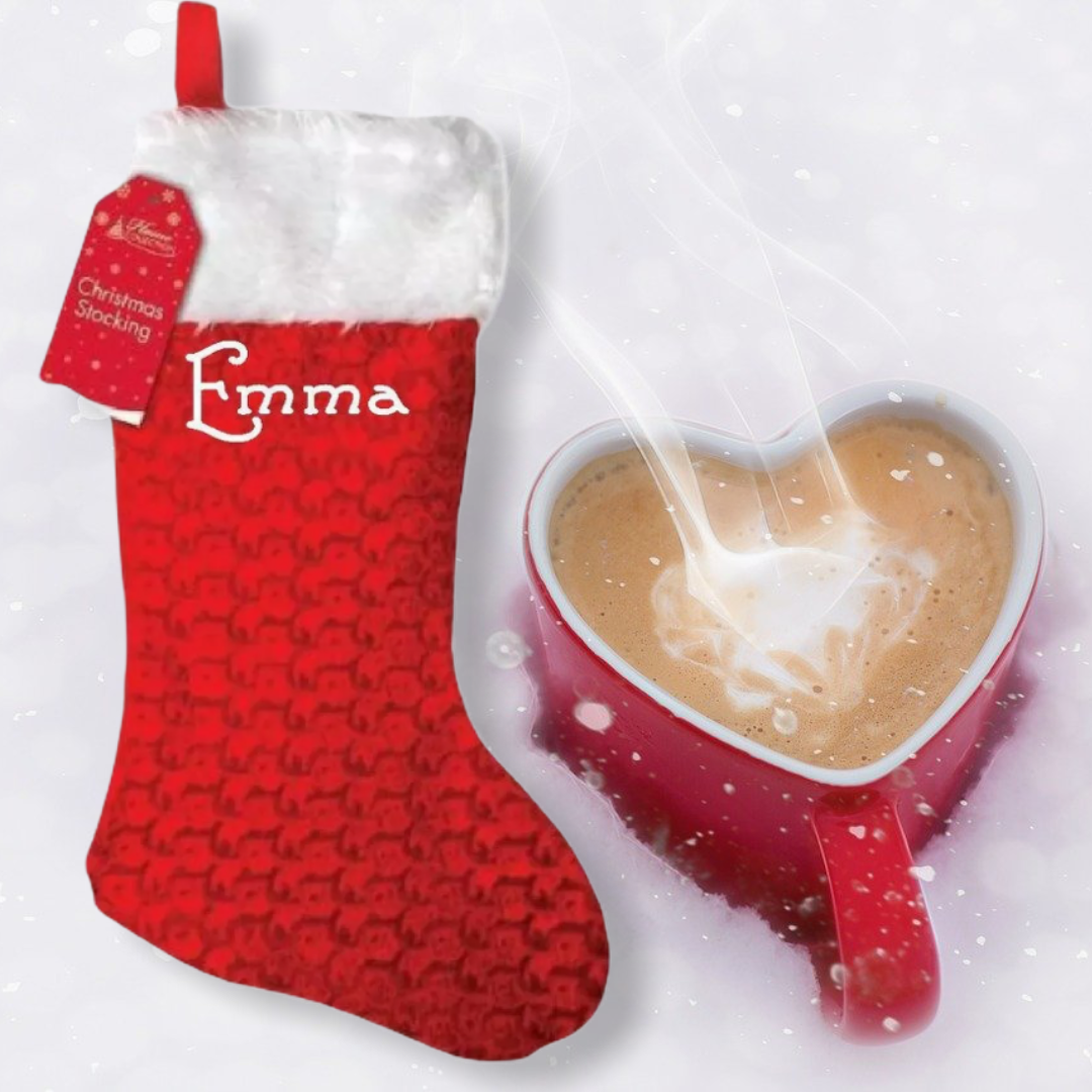 Personalised Red Deluxe Christmas Stocking - Pretty Little Presents