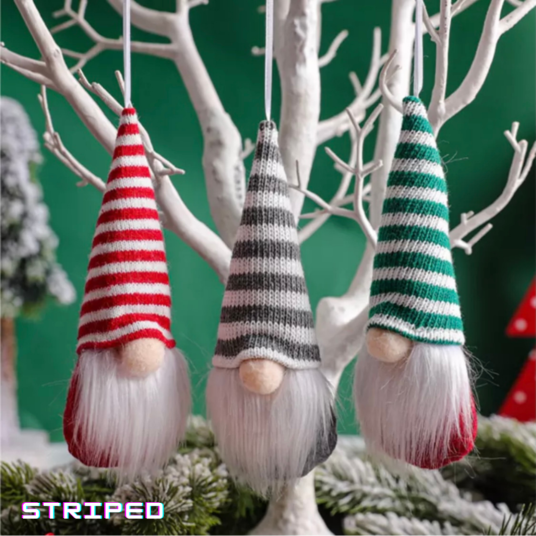 Set Of 3 Hanging Christmas Gonks