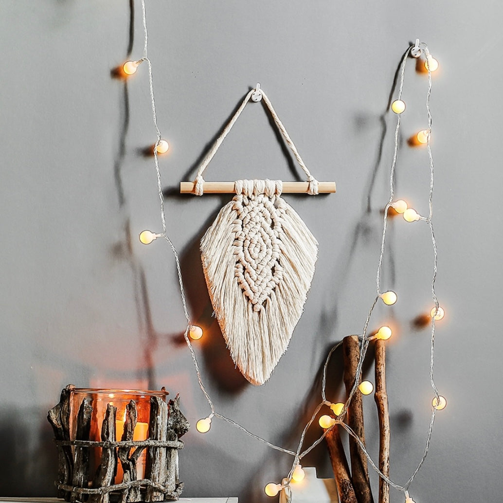 Boho Palm Leaf 'ππΈπ΅π΅π' Wall Hanging Tapestry