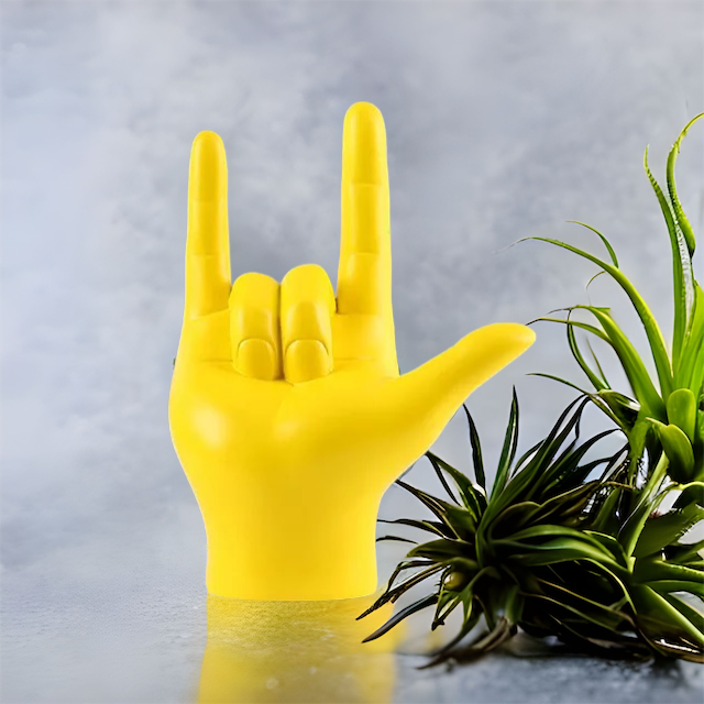 Neon Finger Gesture Hand Ornament
