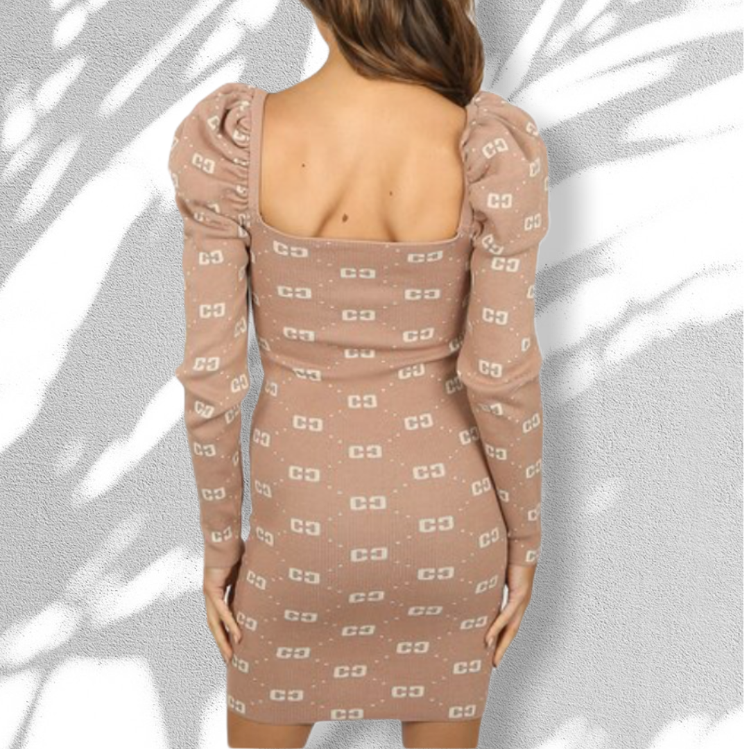 Puff Shoulder Knitted โ ๐๐ฎ๐ต๐ช๐ท๐ฒ๐ฎโ Mini Dress
