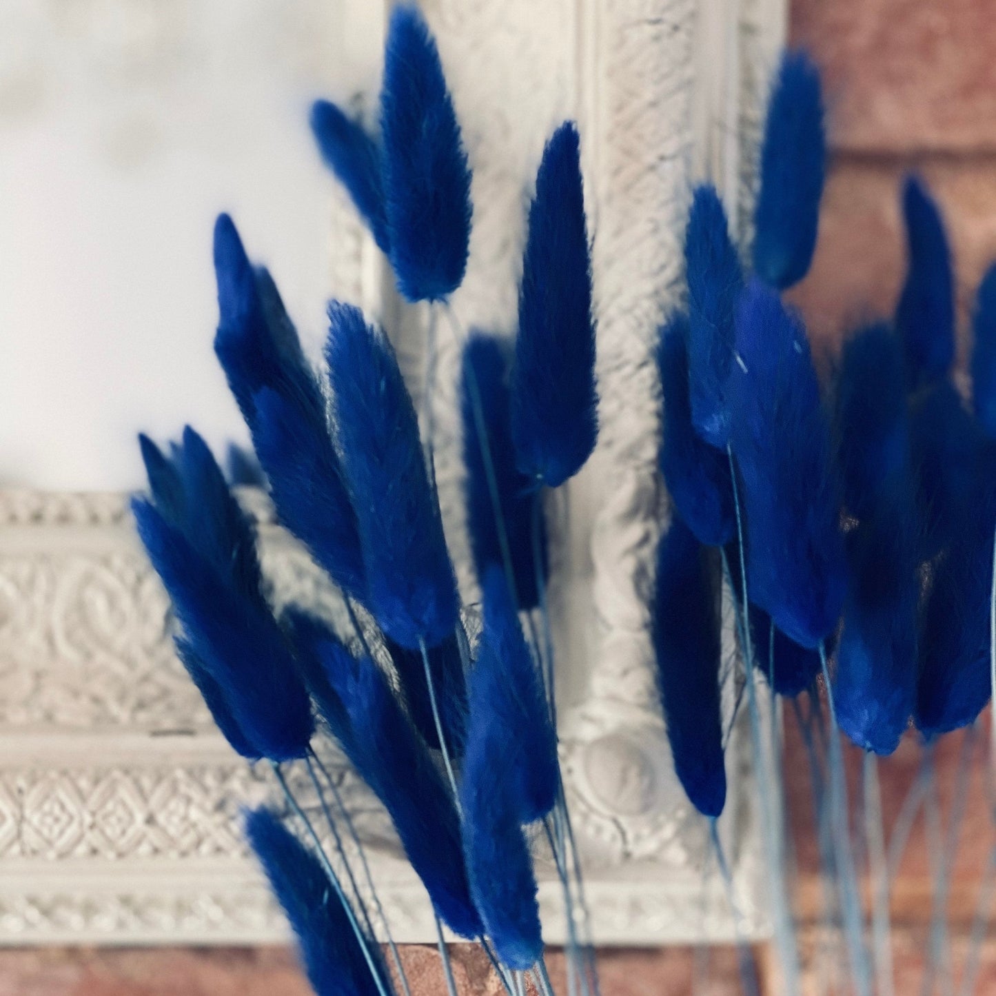 Fluffy Blue SAPPHIRE Pampas Bunny Tails