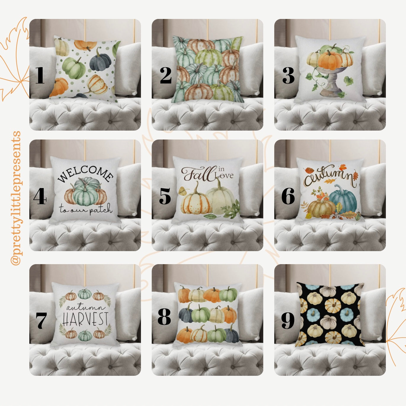 Autumn Cushions | Fall Soft Furnishings | Halloween Decor |
