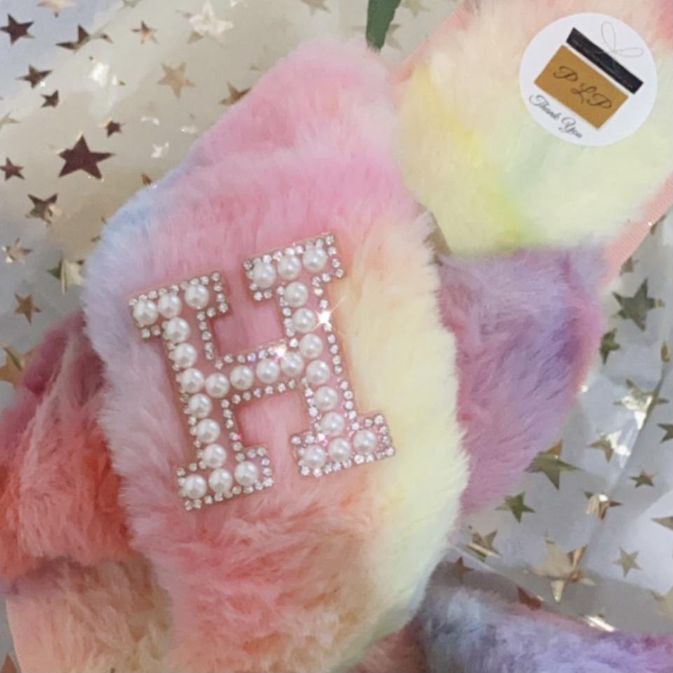 Customised Rainbow Bright βπ‘π±π²π‘π±π²β Slippers. - Pretty Little Presents