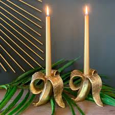 Glam Banana Peel Candle Stick Holders