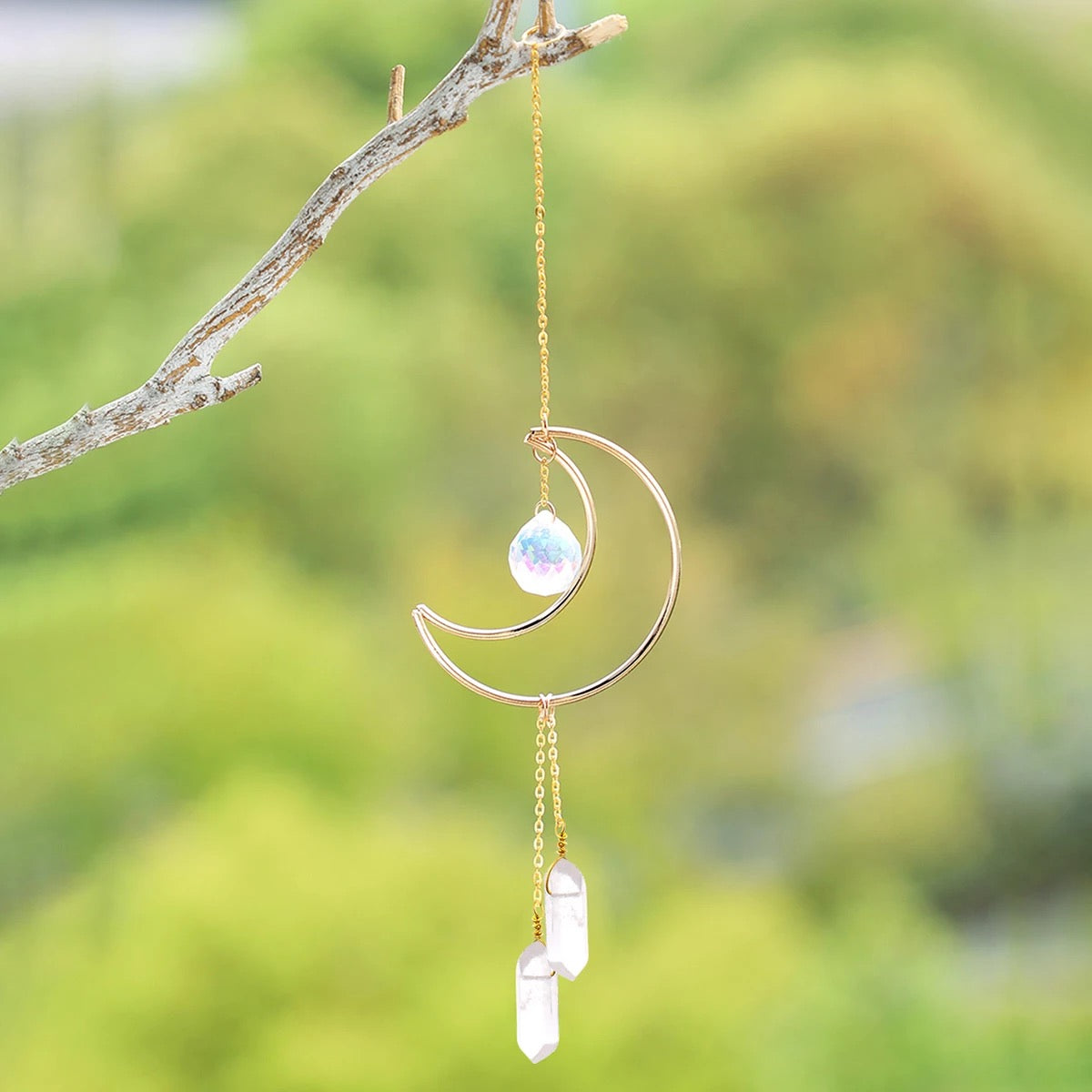 Mini Manifesting Moon Shaped Sun-catcher