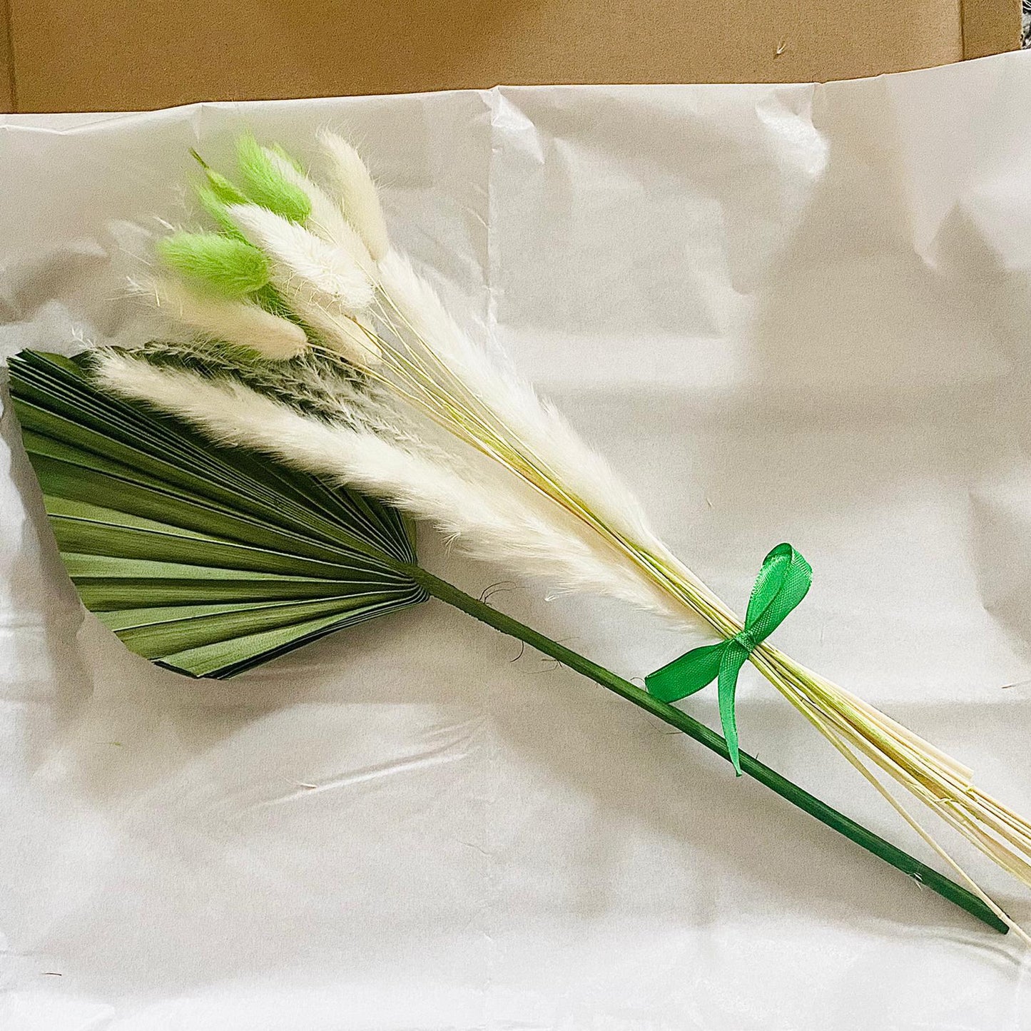 Chocolate Pampas & Green Spear 'ππΈπ³π²π½πΈ' Letterbox Bouquet