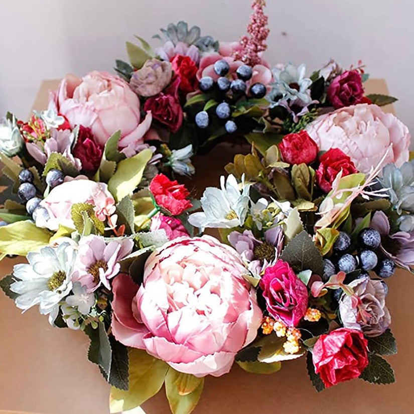 Spring Peony Wreath