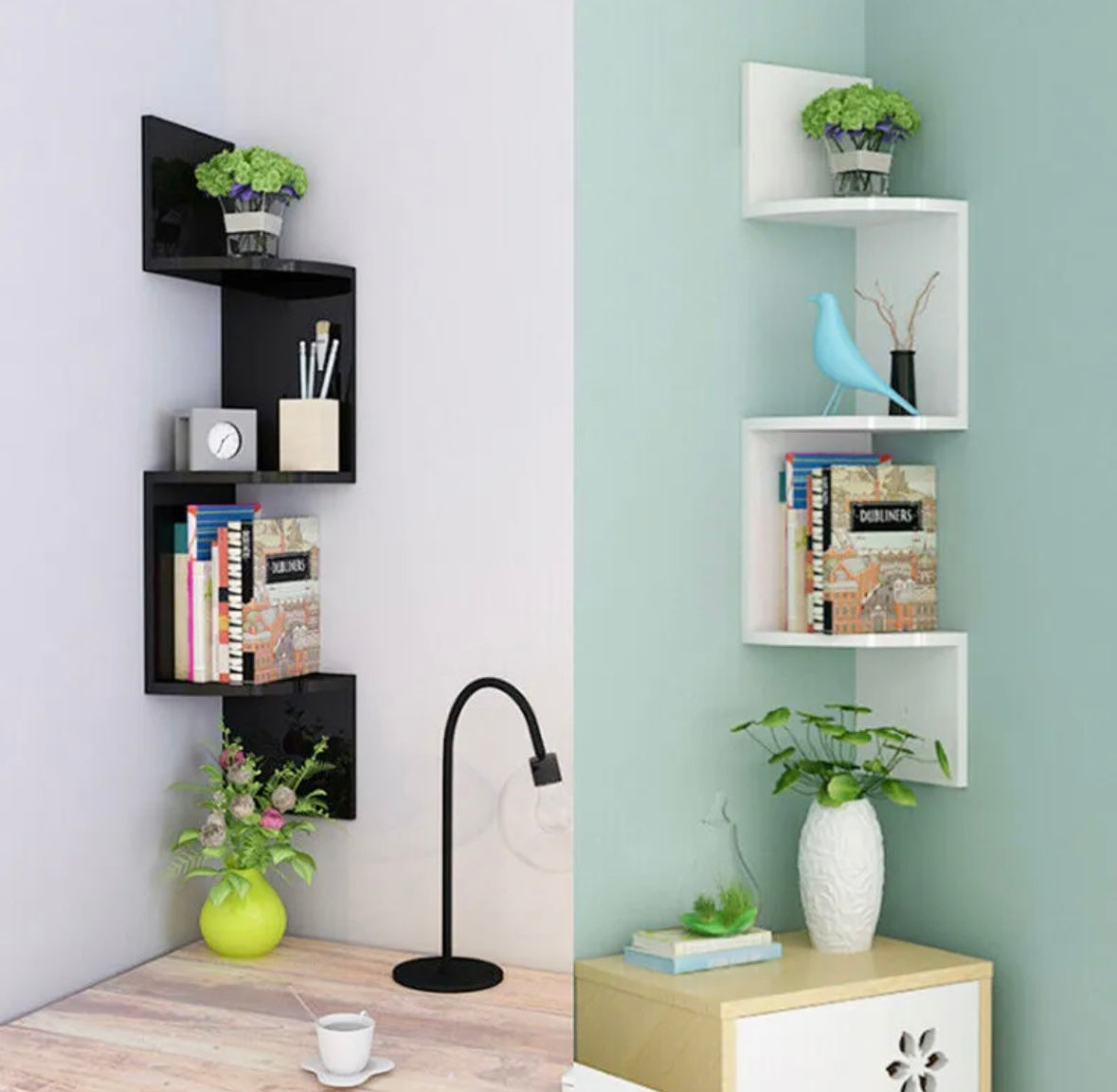 Space Saving Corner Shelves