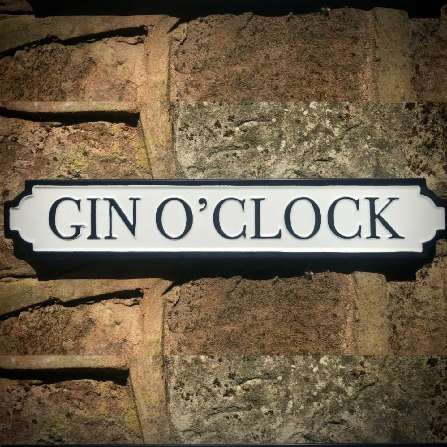 Two Styles Of Gin Street Sign Plaques