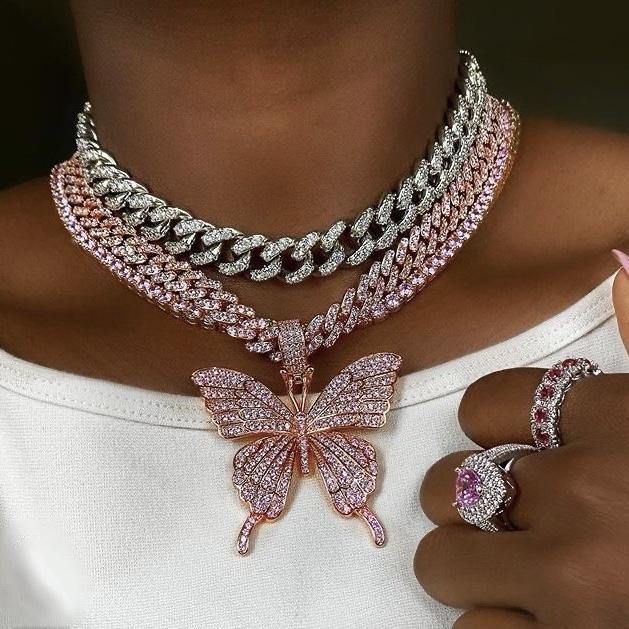 Luxury Crystal Butterfly Necklace - Pretty Little Presents
