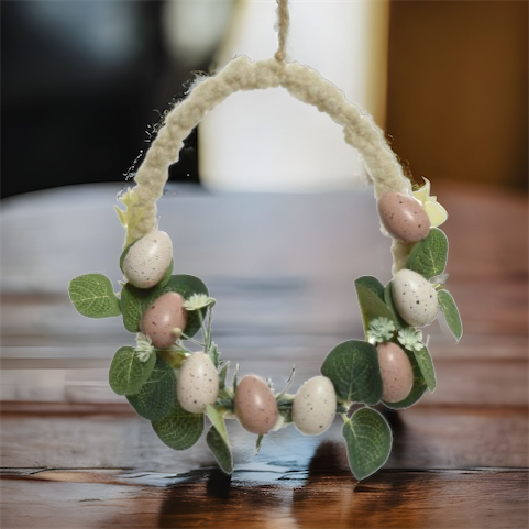 Teddy Wrapped Easter Egg Wreath