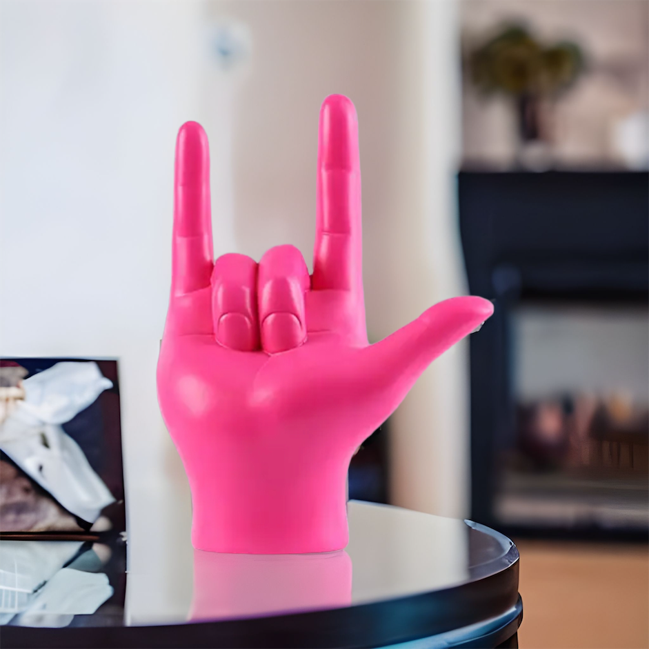 Neon Finger Gesture Hand Ornament