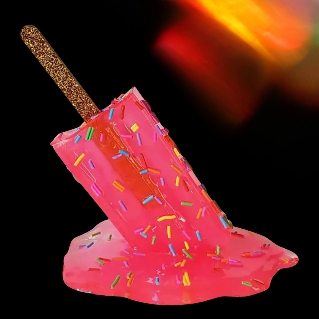 Upside Down Melting Ice Lolly Resin Sculpture
