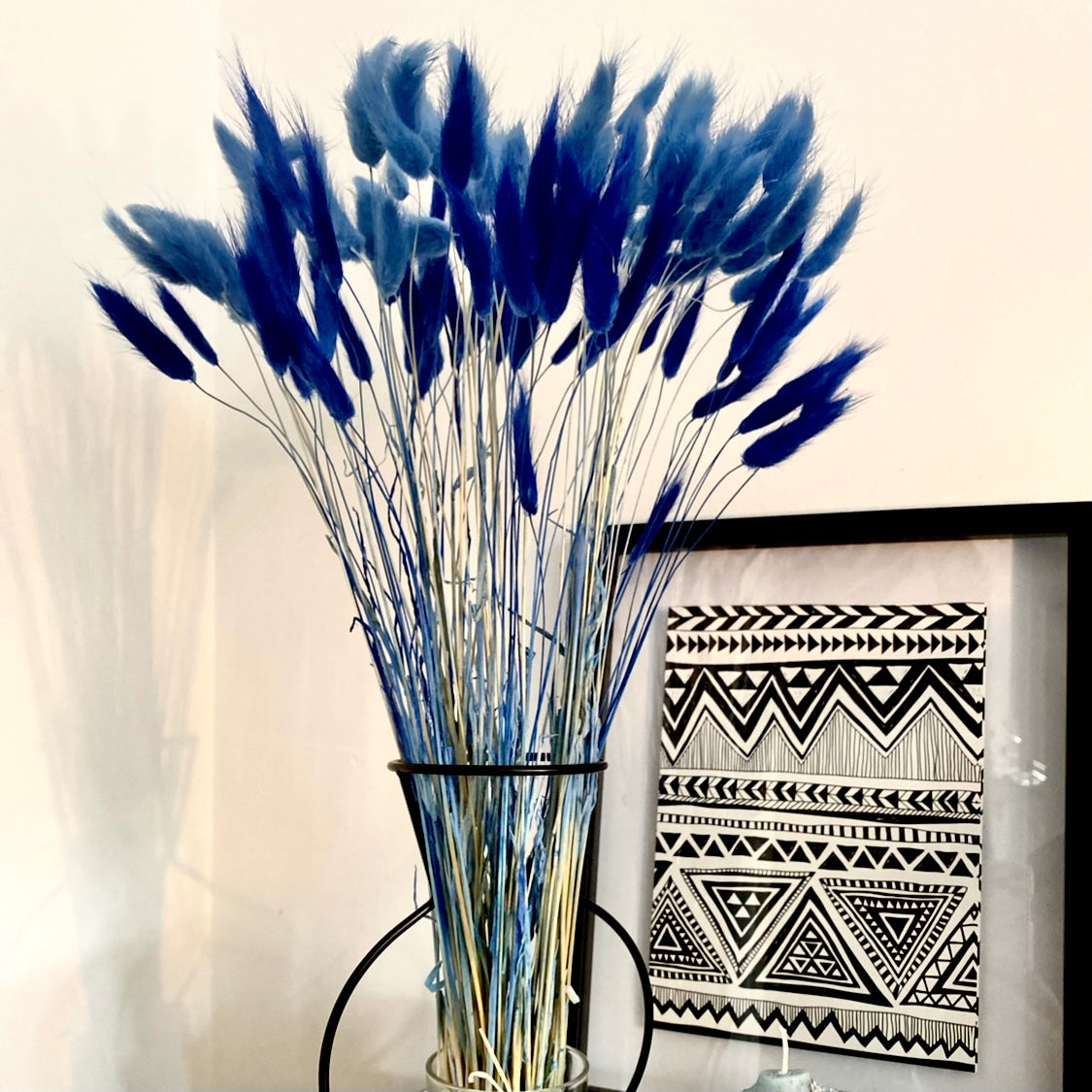 Fluffy Blue SAPPHIRE Pampas Bunny Tails