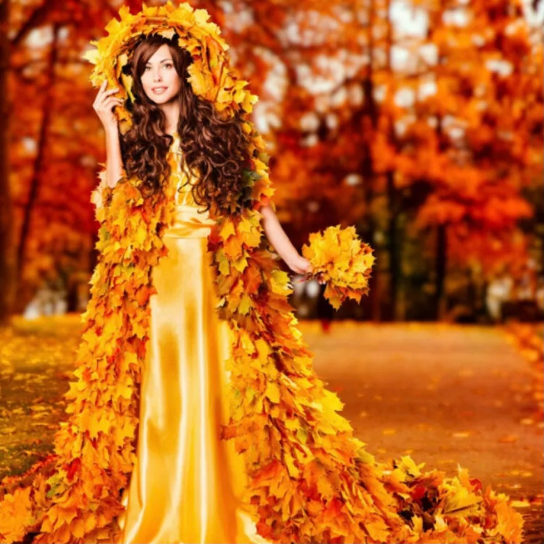 Fall Autumn Leaves Mixed Colours Decor