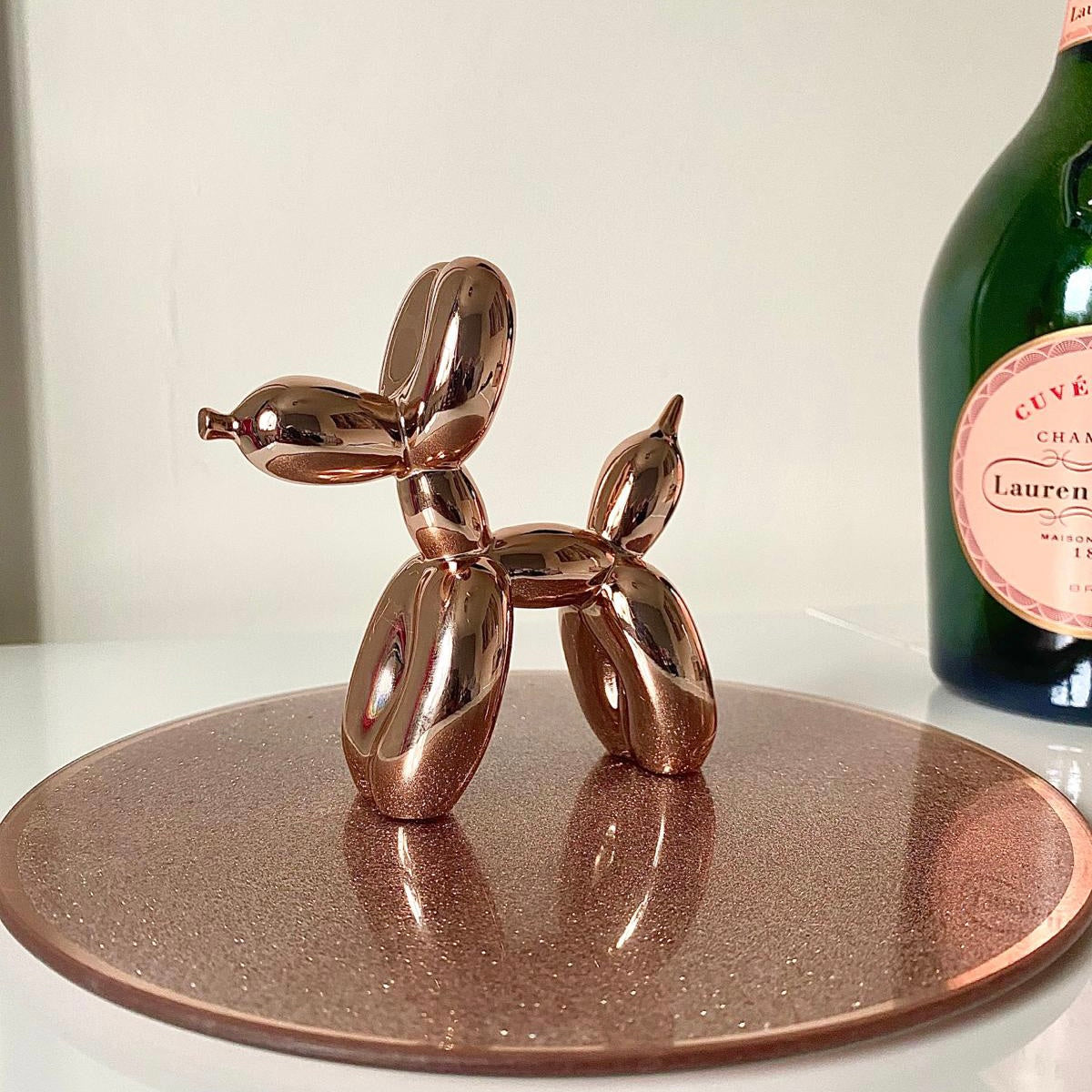 Luxury Metallic ' ROXY ' Resin Art Balloon Dogs