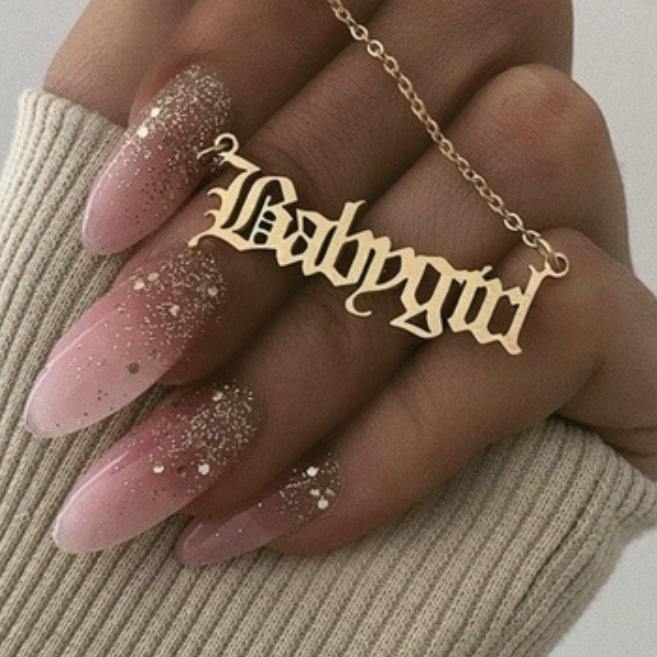 English Font ππππππππ Necklace - Pretty Little Presents