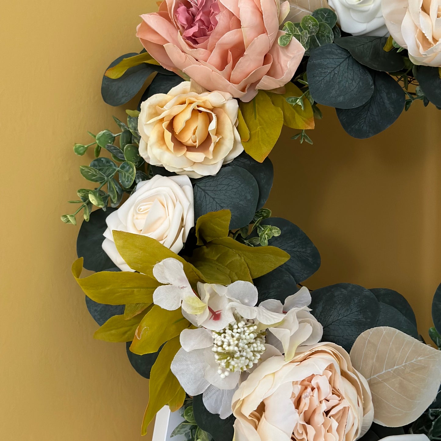 Handmade Eucalyptus Peony & Rose Wreath