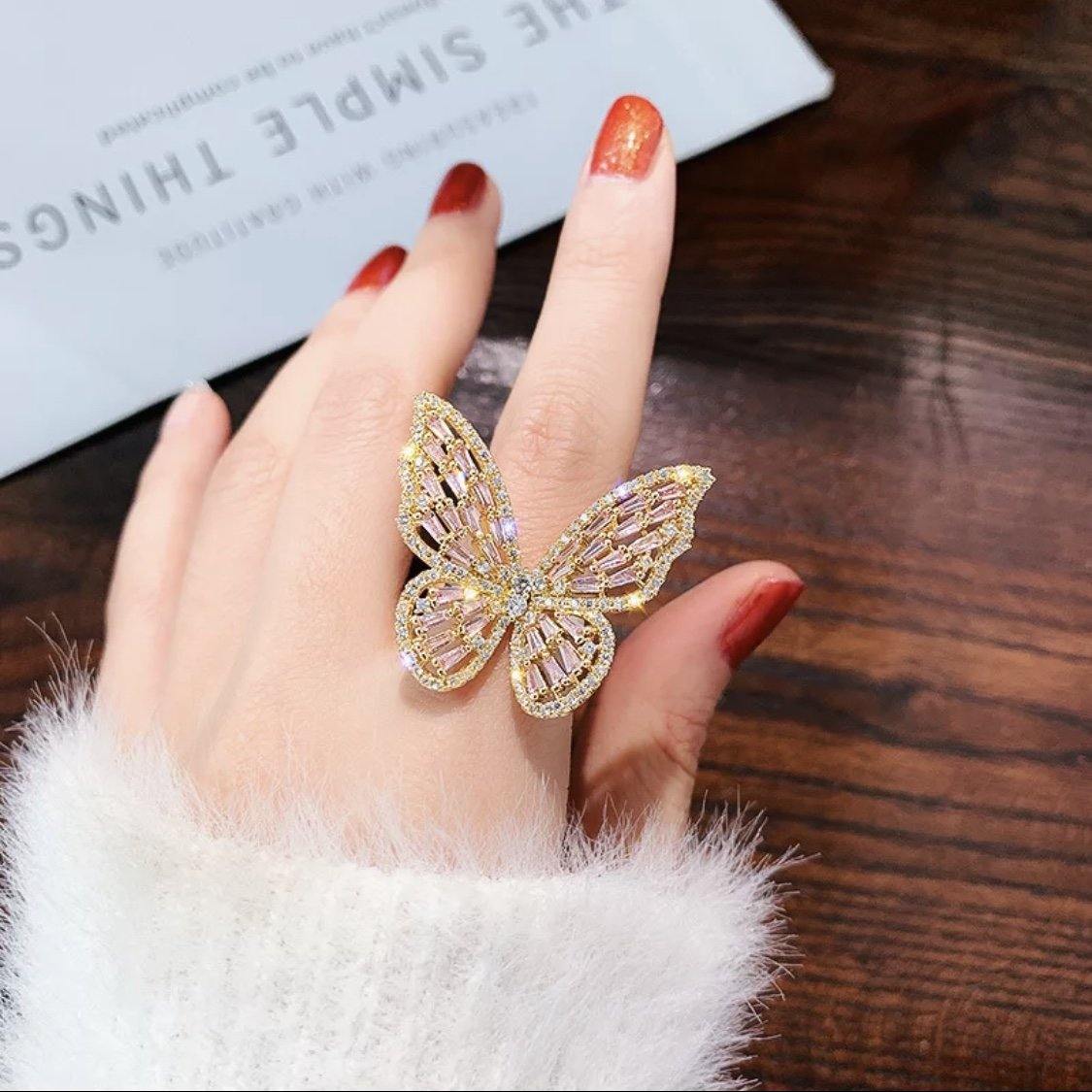 Beautiful Butterfly Bling Ring - Pretty Little Presents