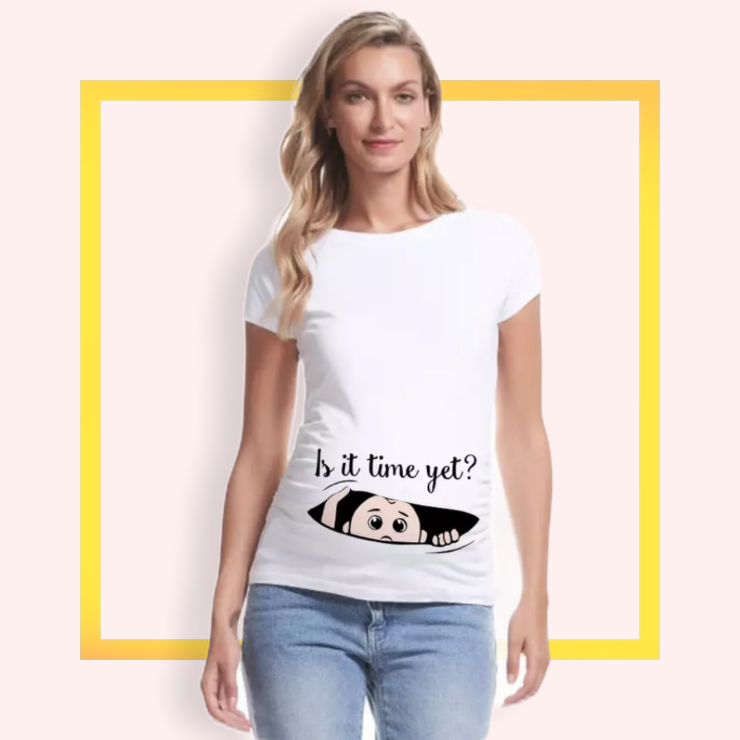 Is It Time Yet Maternity T-Shirt - Pretty Little Presents