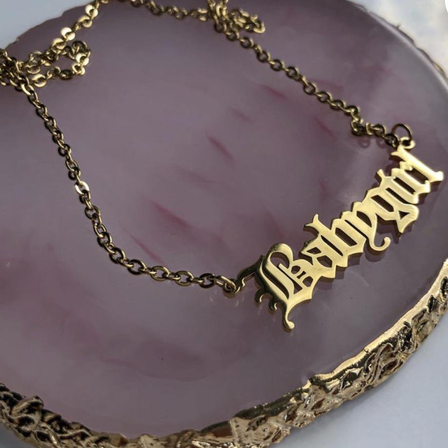 English Font ππππππππ Necklace - Pretty Little Presents