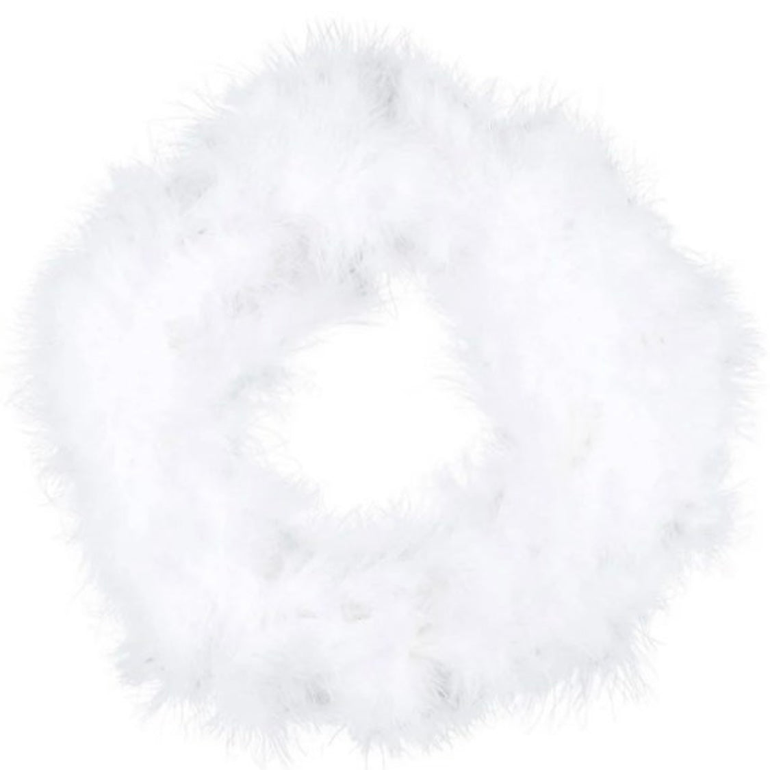 85g Thick White Feather Garland