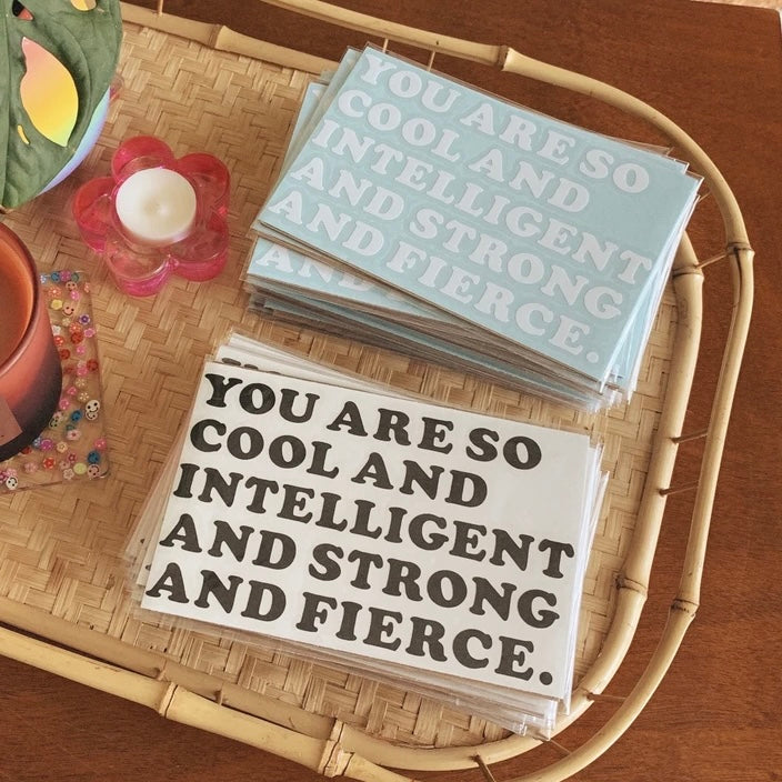 White ' ๐ข๐ฝ๐ป๐ธ๐ท๐ฐ & ๐๐ฒ๐ฎ๐ป๐ฌ๐ฎ' Mirror Decal / Sticker