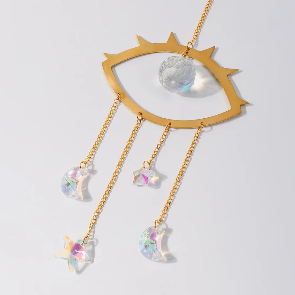 Beautiful Boho Evil Eye Sun Catcher