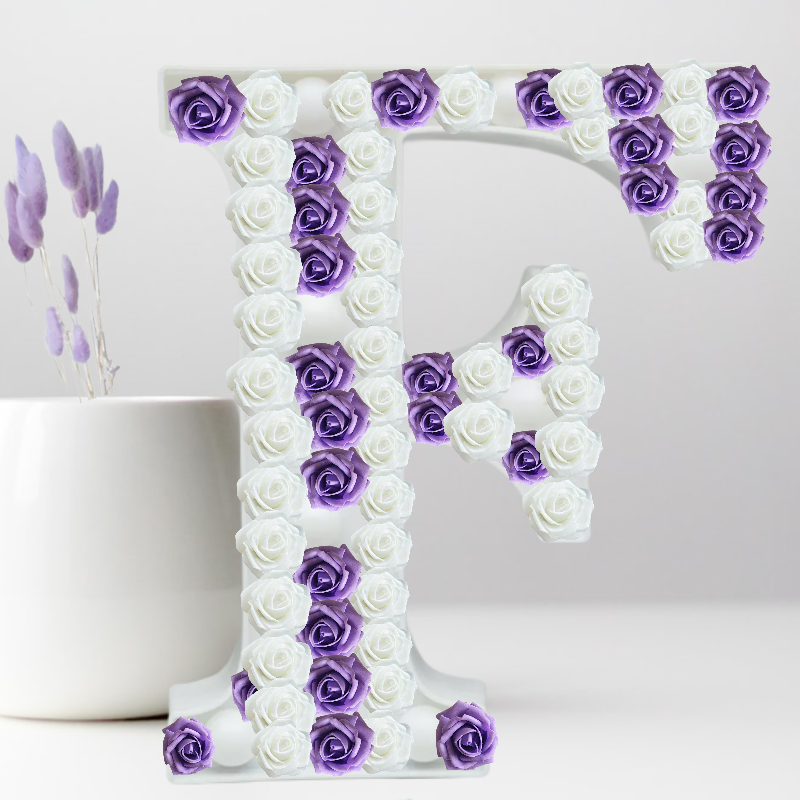 Large Handmade Light Up Rose Filled ‘ 𝓣𝓲𝓷𝓴𝔂’ Letters