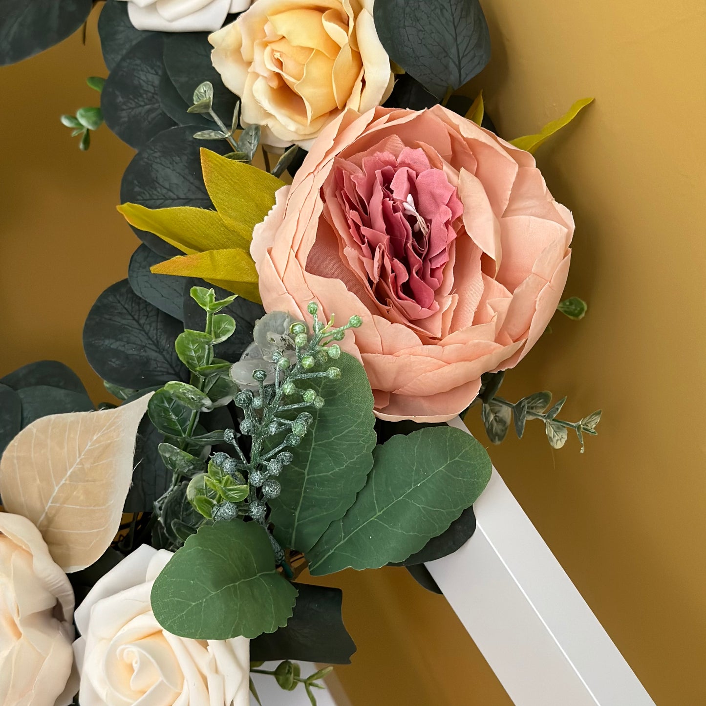Handmade Eucalyptus Peony & Rose Wreath