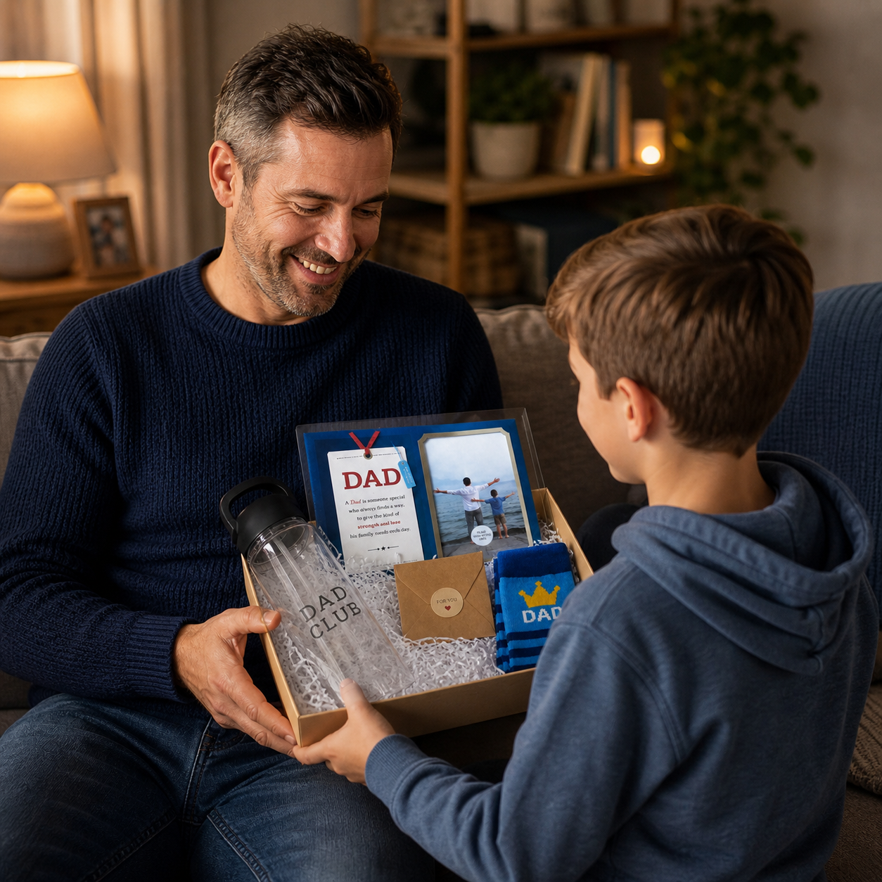 Dad Club Gift Set - Bottle Socks & Frame