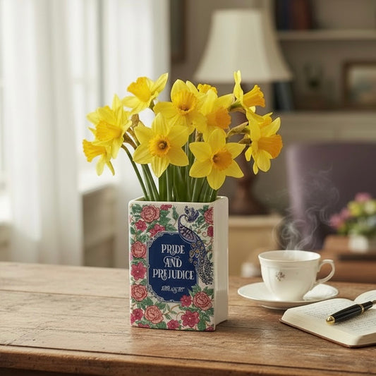 Ceramic Pride & Prejudice Book Vase