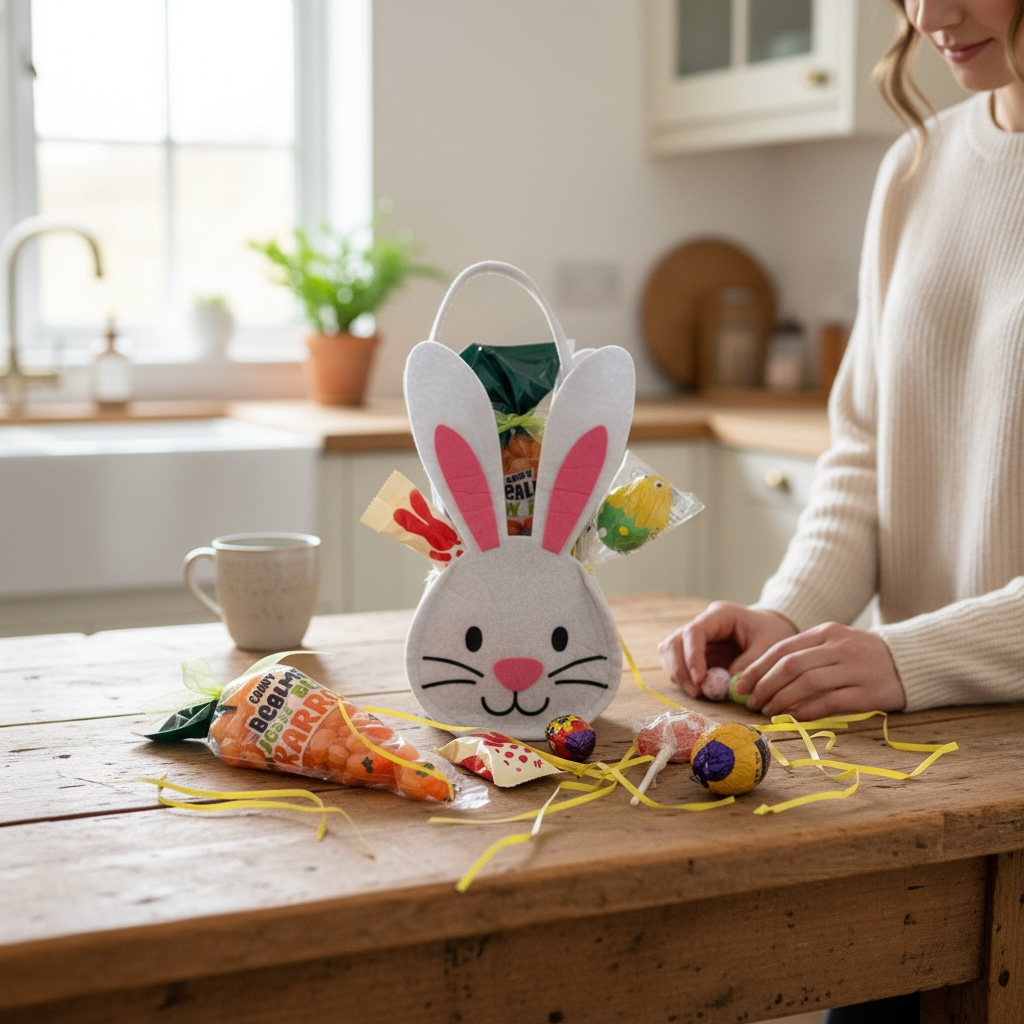 Felt Bunny Easter Sweet Treat Bag