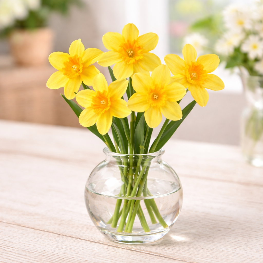 Daffodil Mug & Flowers Gift Set