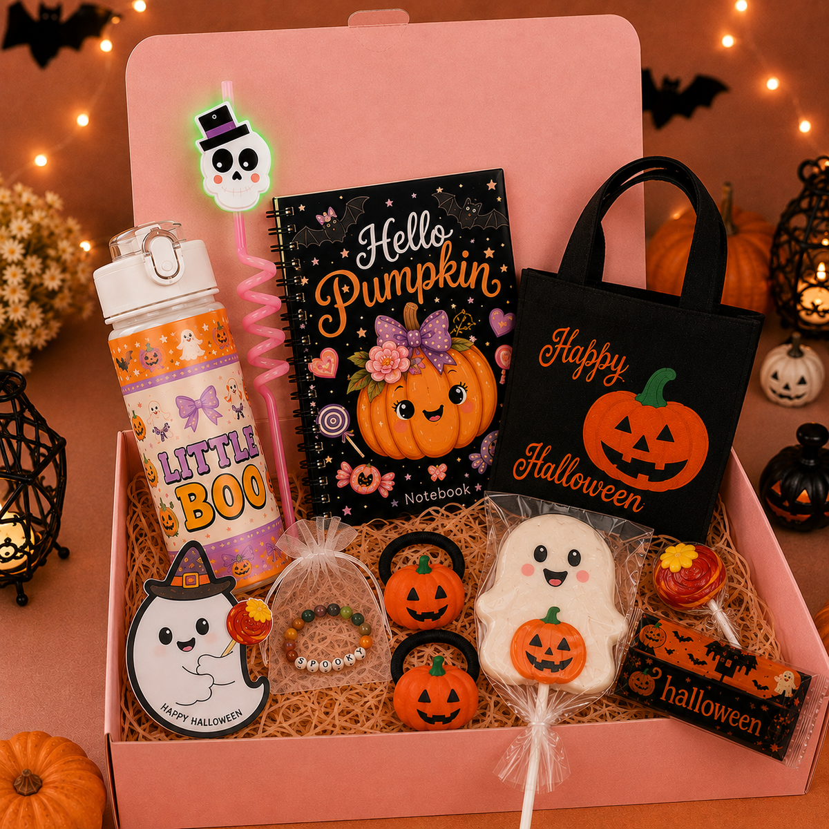Girls Little Boo Halloween Gift Set