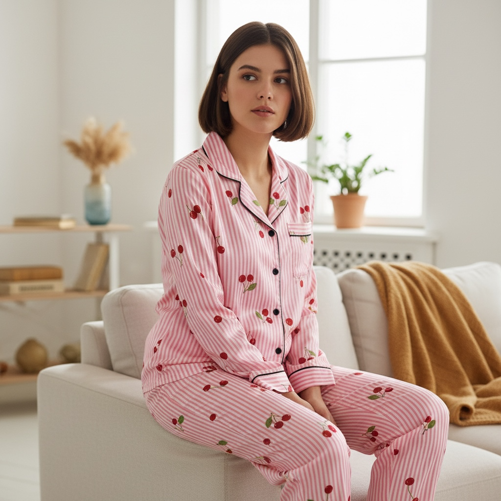 Charming Cherry Womens Pyjama Set