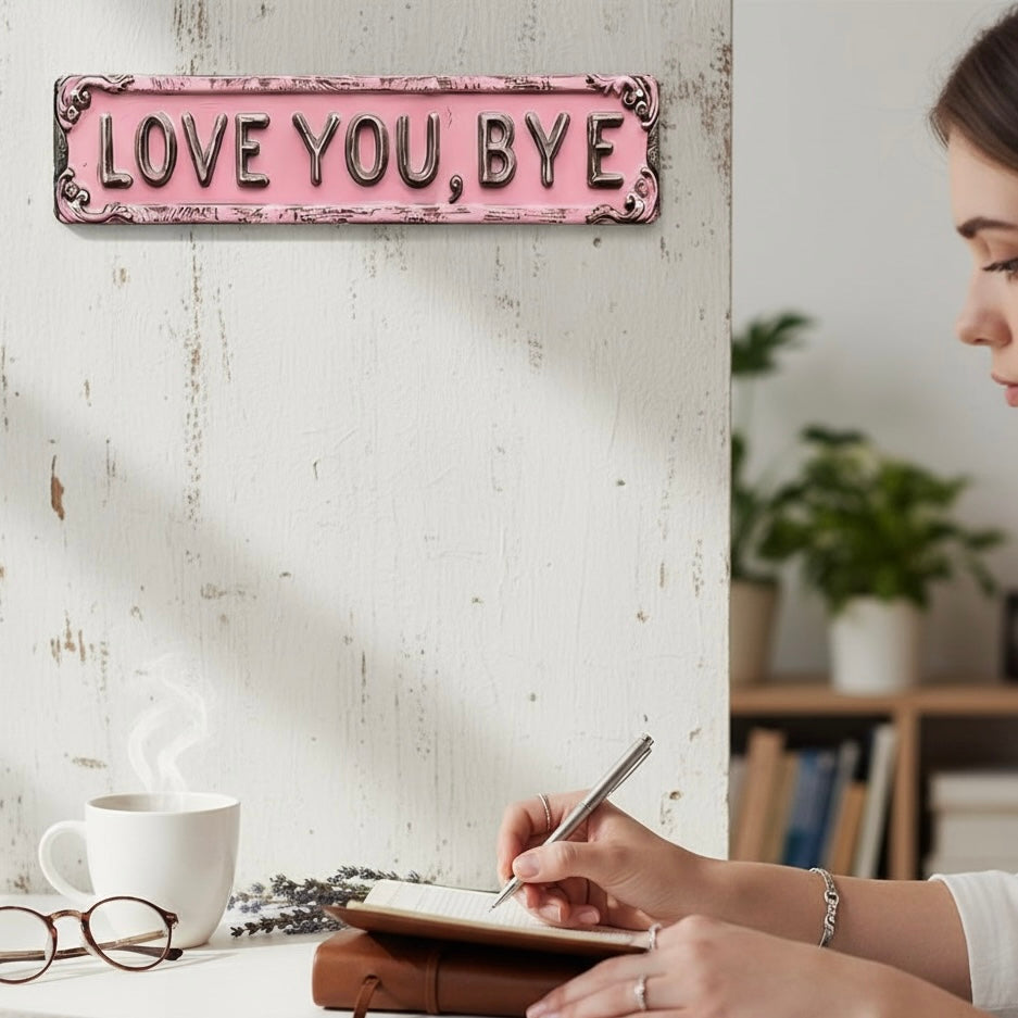 2D Flat ‘ Love You Bye ‘ Sign