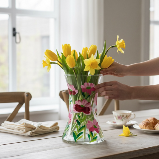 Hand-Painted Flower Vase